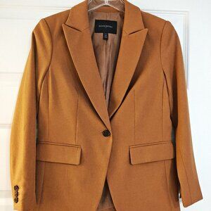 Banana Republic Dark Camel Blazer | Like New | Matches Pants | 00 Petite